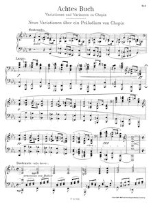 Partition Buch 8: Variationen und Varianten zu Chopin, Klavierübung en 10 Büchern