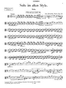 Partition viole de gambe,  pour corde quatuor, Suite im alten Style