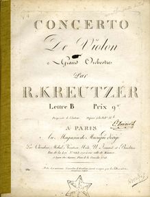 Partition Solo partition de violon, violon Concerto No.14, Kreutzer, Rodolphe