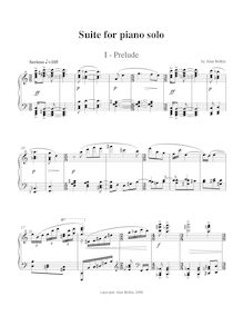 Partition complète,  pour solo piano, Belkin, Alan