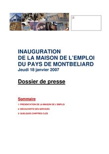 INAUGURATION DE LA MAISON DE L EMPLOI DU PAYS DE MONTBELIARD ...