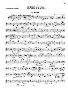 Partition de violon, Piano quatuor No.2, Op.20, C Minor