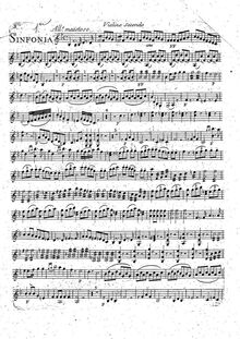 Partition violons II, Symphonie No.1, B♭ major, Gossec, François Joseph