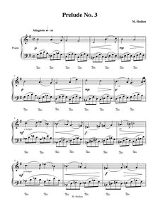 Partition complète, Prelude No.3 pour Piano, Hedien, Mark