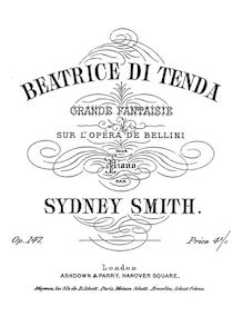 Partition complète, Grande Fantaisie on Bellini s opéra  Beatrice di Tenda 