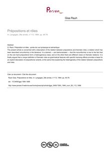 Prépositions et rôles - article ; n°113 ; vol.28, pg 45-78