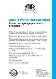 ARDEX W 820 SUPERFINISH