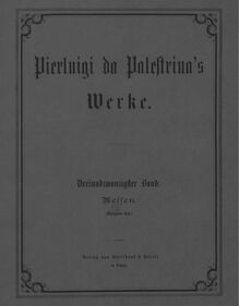 Partition complète, Missarum – Liber Decimusquartus, Palestrina, Giovanni Pierluigi da