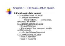 Chapitre 4  Fait social, action sociale