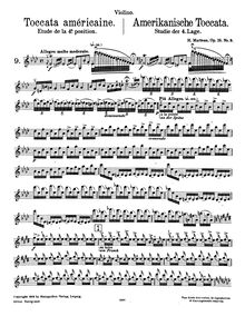 Partition No.9 partition de violon, 24 Caprices pour violon et Piano
