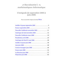 Mathématiques - Informatique 2006 Littéraire Baccalauréat général