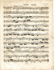 Partition violon, quatuor No.2 pour flûte et cordes, Op.95, C major