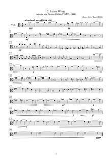 Partition viole de gambe, chansons to lyrics by Annette von Droste-Hülshoff par Hans-Peter Beer