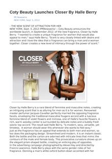 Coty Beauty Launches Closer By Halle Berry
