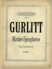 Partition couverture couleur, Kindersymphonie, Op.169, Toy-Symphony