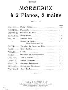 Partition Piano 1, Pasa Calle, Sérénade, A minor, Bosch, Jacques
