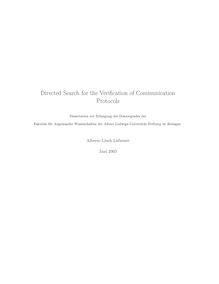 Directed search for the verification of communication protocols [Elektronische Ressource] / Alberto Lluch Lafuente