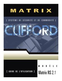 Notice Système de voiture sécurité Clifford  Matrix RS2.1