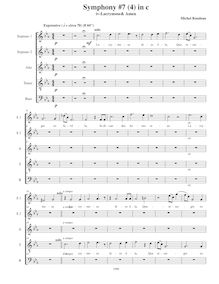 Partition I, Lacrymosa & Amen, Symphony No.7  Requiem , C minor par Michel Rondeau