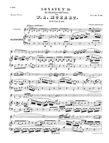 Partition de piano, violon Sonata, Violin Sonata No.30