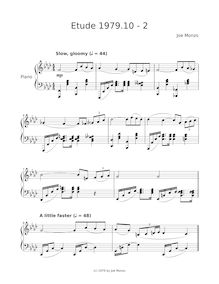 Partition complète, Etude 1979.10 - 2, F-minor, Monzo, Joseph Louis
