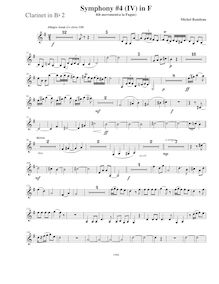 Partition clarinette 2 (B♭), Symphony No.4  Pastorale , Symphony on Canadian Folk Themes par Michel Rondeau