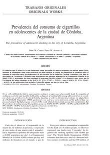 Prevalencia del consumo de cigarrillos en adolescentes de la ciudad de Córdoba, Argentina (The prevalence of adolescent smoking in the city of Cordoba, Argentina)
