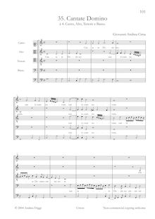 Partition complète, Cantate Domino à , Canto, Alto, ténor e Basso