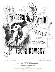Partition complète, Francesca da Rimini, Франческа да Римини, E minor par Pyotr Tchaikovsky