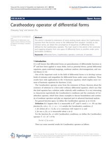 Caratheodory operator of differential forms