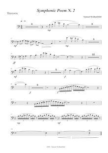 Partition basson, symphonique Poem No.2, Krähenbühl, Samuel