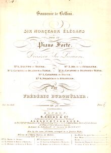 Partition complète, Souvenir de Bellini, Six morceaux élégans, Burgmüller, Friedrich par Friedrich Burgmüller