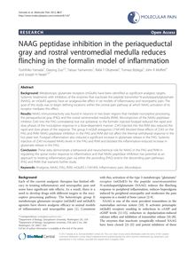 NAAG peptidase inhibition in the periaqueductal gray and rostral ventromedial medulla reduces flinching in the formalin model of inflammation