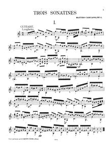Partition complète, Trois Sonatines, Op.1, Three Sonatinas, Op.1