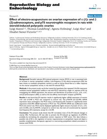 Effect of electro-acupuncture on ovarian expression of α (1)- and β (2)-adrenoceptors, and p75 neurotrophin receptors in rats with steroid-induced polycystic ovaries