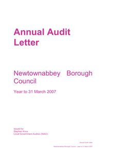 Annual Audit Letter 0607