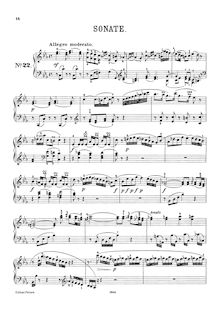 Partition complète, Piano Sonata No.20 en c minor, Haydn, Joseph