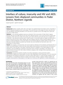 Interface of culture, insecurity and HIV and AIDS: Lessons from displaced communities in Pader District, Northern Uganda