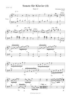 Partition Satz 2, Klaviersonate Nr.4, C major, Junck, Christian