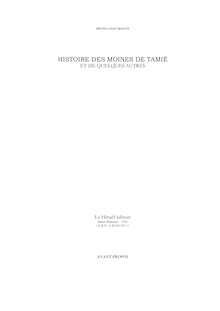 HISTOIRE DES MOINES DE TAMIÉ