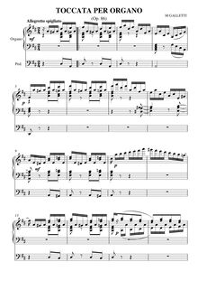 Partition complète, Toccata, Op.86, Galletti, Mauro