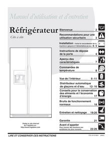 Notice Réfrigérateur Frigidaire  FRS23KF6DB8