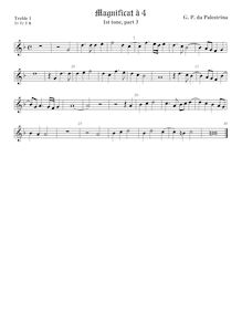 Partition aigu 1 viole de gambe, Magnificat Primi Toni, Palestrina, Giovanni Pierluigi da par Giovanni Pierluigi da Palestrina