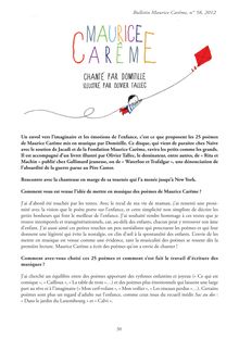 Domitille chante Maurice Carême (Interview)