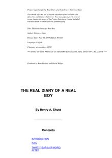 The Real Diary of a Real Boy