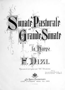 Partition complète, Sonate-pastorale, F major, Dizi, François Joseph