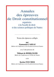Annales Droit constitutionnel 2007 - Facult de Droit et des ...
