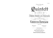 Partition parties complètes, corde quintette, Op.20, G minor, Barnekow, Christian