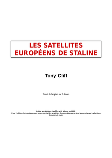 Les satellites européens de Staline