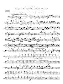 Partition basson 1, 2, Symphony No.6, Pastoral, F major, Beethoven, Ludwig van